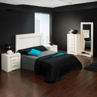 Dormitorio de matrimonio en madera