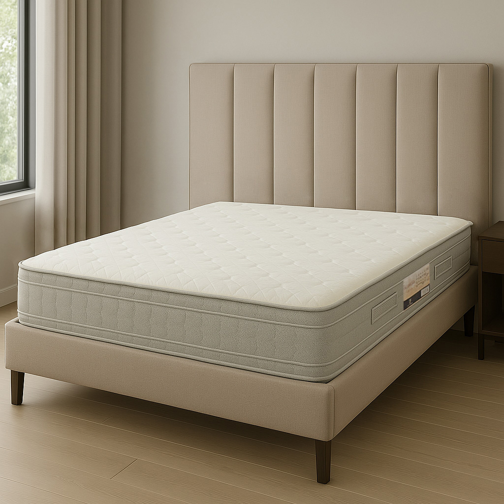 Colchón de muelles Alhambra con tejido Stretch y Viscografeno, diseño transpirable y ergonómico para un descanso óptimo