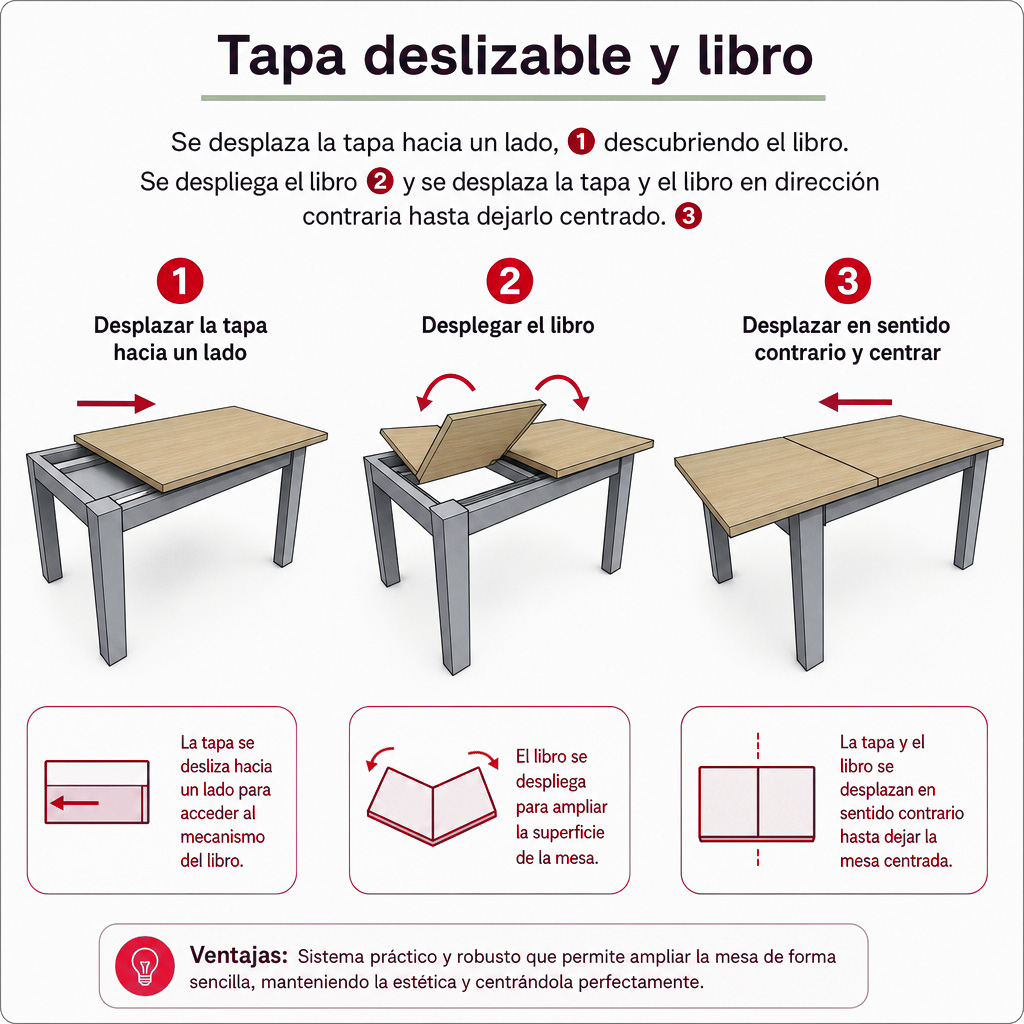Mesa de Comedor Azahar 140x90 / Mod. 4302 - Imagen 6