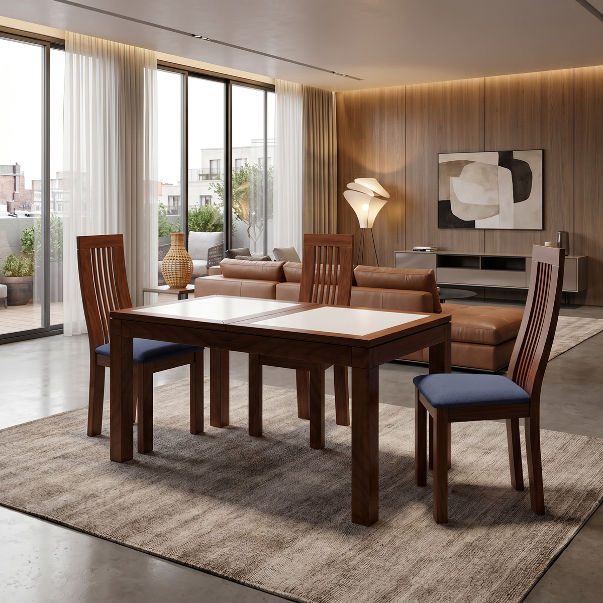 Mesa de comedor con centro combinado / Mod. 4301 - Imagen 3