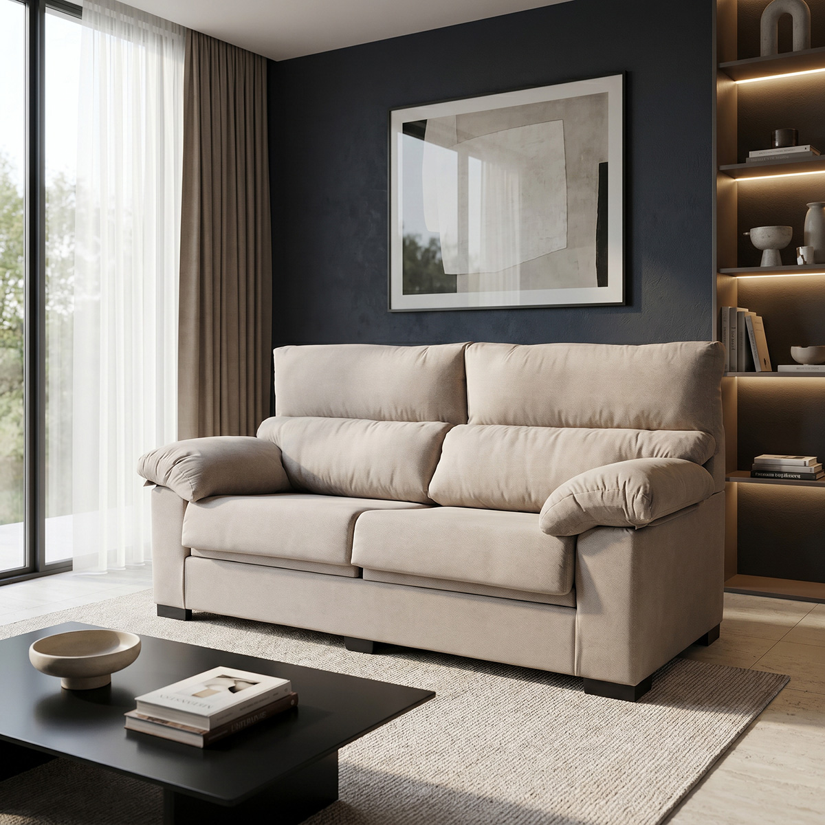 Sofá asientos extraíbles y respaldo reclinable 3 plazas / Mod. 5706