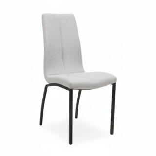 Silla de comedor tapizada modelo 4419 con patas metálicas negras