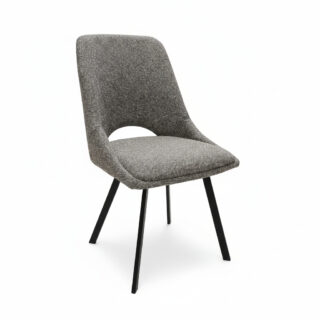 Silla tapizada moderna AF0347 con patas metálicas negras para comedor