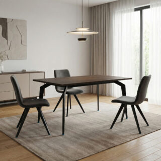 Mesa comedor rectangular moderna con patas metálicas / Mod. 4314