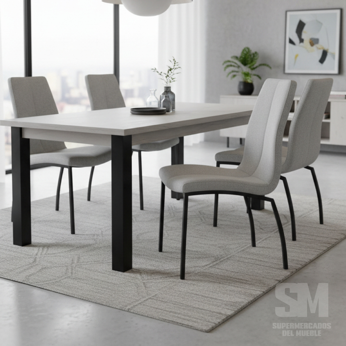 Silla de comedor tapizada moderna/ Mod. 4419 - Imagen 4