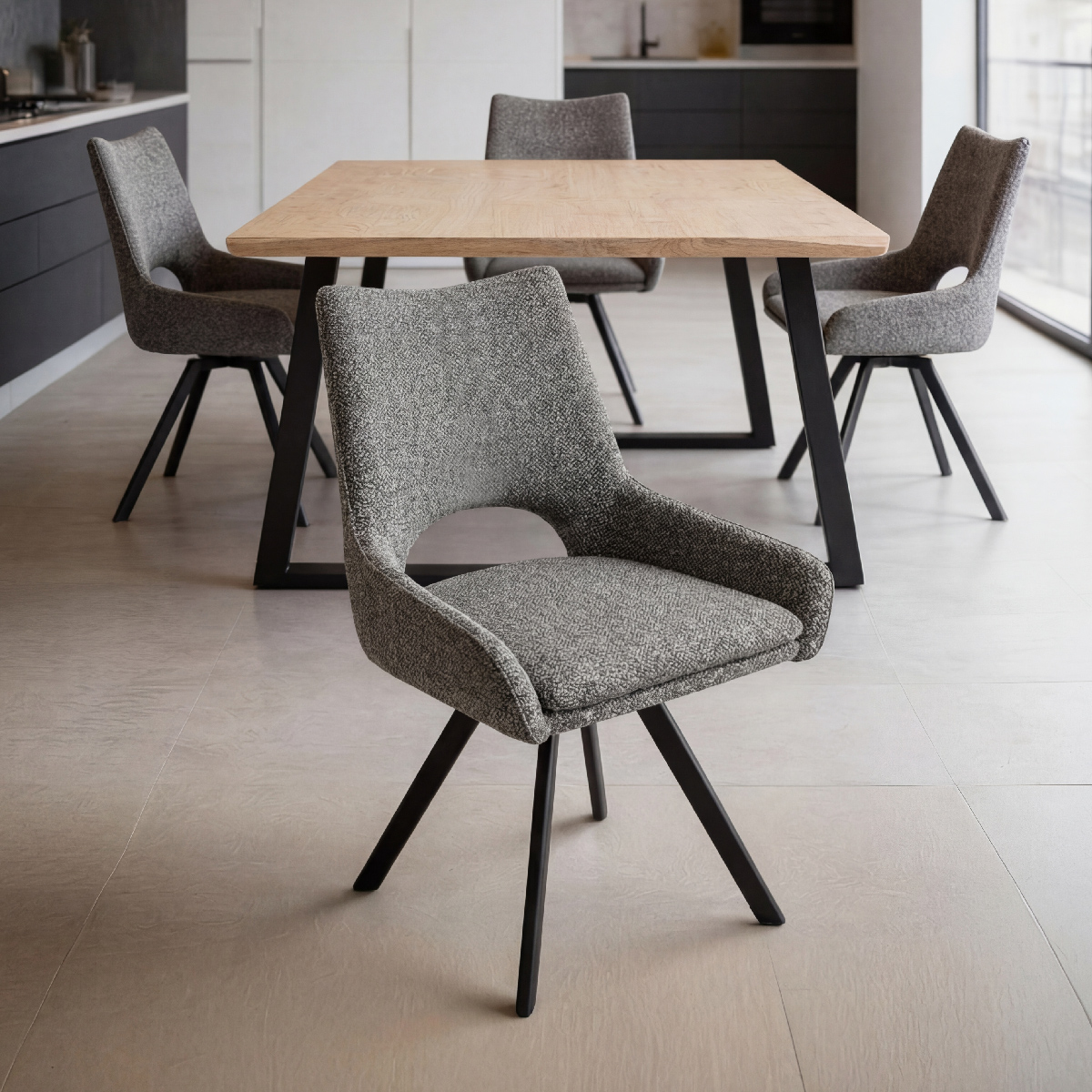 Silla de Comedor Giratoria con sistema de retorno / Mod. 4416 - Imagen 3